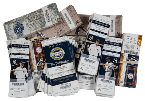 Lot of Over 1000+ Unused New York Yankees Tickets
